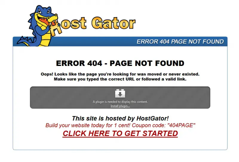 código 404 página no encontrada