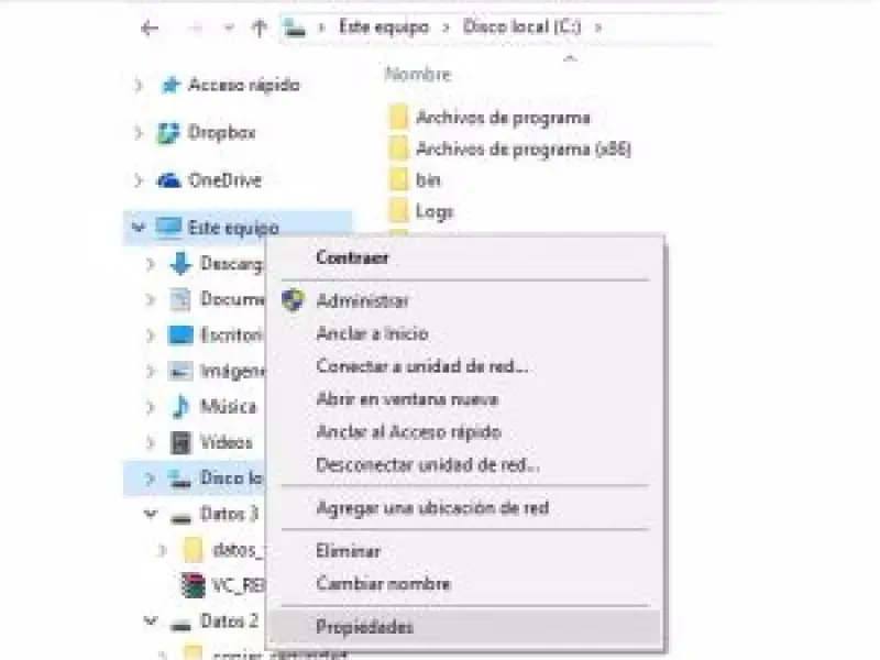 propiedades equipo windows 10