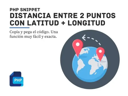 distancia entre dos puntos con php en metros