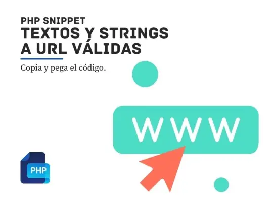 strings to valid urls con php